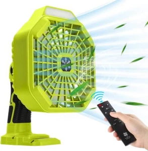 Cordless Fan Portable Camping Fan Compatible with Ryobi 18V ONE+ Li-ion Battery - Picture 1 of 7