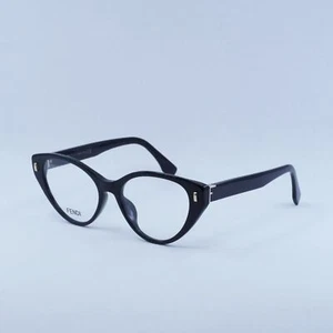 FENDI FE50020I 001 Shiny Black 53mm Eyeglasses New Authentic - Picture 1 of 6