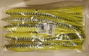 Tintenfisch für Takelage Großpackung 10 Tintenfische 9 Zoll Chartreuse Makrele  - Bild 1 von 2