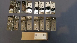 Corston Curtis Door Hinge Pair Polished Nickel - Picture 1 of 11