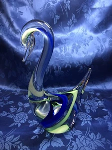 Schöne Vintage Murano große Kunst Glas Schwan, Vogel Figur - Bild 1 von 4