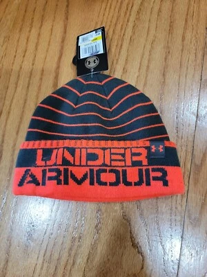 Gorro tejido Under Armour negro/naranja para niños M 4-6 años Foto 1 de 4