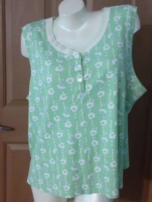 Secret сокровища Sleepwear без рукавов декольте 3 кнопки спереди зеленый плюс 3 X - Изображение 1 из 4