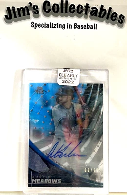 AUSTIN MEADOWS AUTO #TEK-AM TB Rays 2022 Topps Clearly Authentic TEK /25 - Image 1 of 2