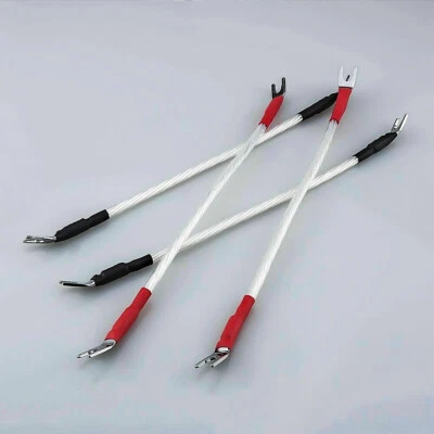 Cavo ponte placcato argento audiofilo banana Y-Spade altoparlante audio cavo jumper - Immagine 1 di 4