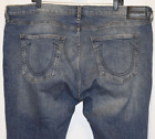 Hommes-100 % authentique-vraie religion-rocco-denim-coton-jeans-pantalon-bleu-W42-L34