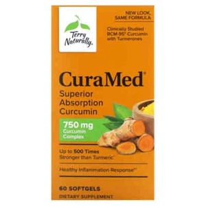 2 X Terry Naturally, CuraMed, 750 mg, 60 Softgels - Picture 1 of 3