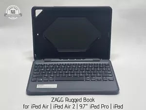 ZAGG Rugged Book for iPad Air, iPad Air 2, 9.7" iPad Pro, iPad, A97RGK-BB0 - Picture 1 of 17