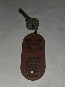 Chiave e fob vintage originale Detroit Mich Tuller hotel - Foto 1 di 3