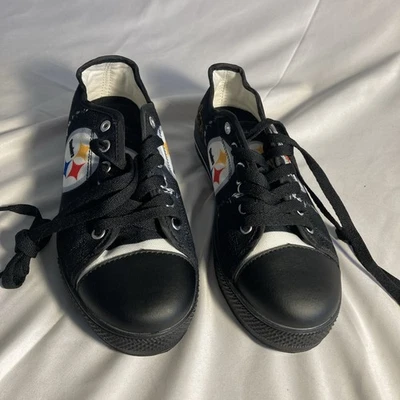 Pittsburgh Steelers "KNOCK OFF" Mujer Lona Zapato Talla 5.5 Sin Marca NUEVO Foto 1 de 4
