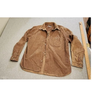 Urban Outfitters Shirt Mens Small Brown Corduroy Button Down Long Sleeve Casual - Picture 1 of 14