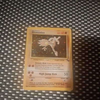 Hitmonlee 7/62 TCG Pokemon Sammelkarte Fossil Vintage Holo englisch 1999 - Bild 1 von 4