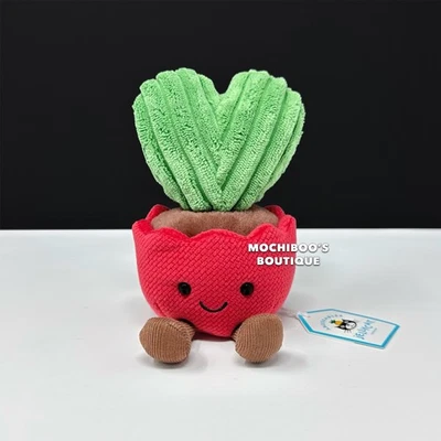Jellycat AMUSEABLES KERRII CACTUS Soft Plush Toy NWT Heart Leafy Green LOVEY GEM - Image 1 of 3