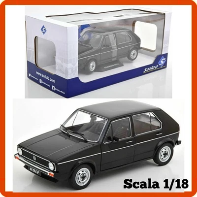 Modellino auto statico scala 1/18 VOLKSWAGEN GOLF L 1983 NERA Solido modellismo - Immagine 1 di 4