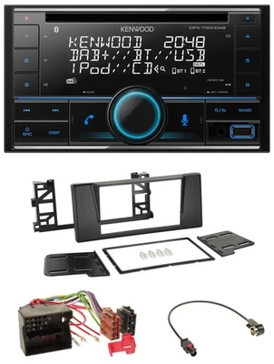 Kenwood CD 2DIN DAB USB MP3 Bluetooth Autoradio für BMW 5er E39 X5 Quadlock - Bild 1 von 4