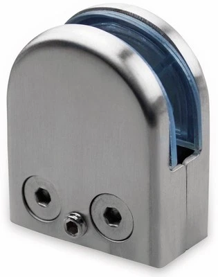 POLLIN-CHOICE Glashalter, Edelstahl, 45x55 mm, 8 mm, flach