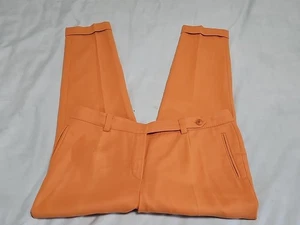 Loro Piana Women's Pumpkin Orange Cotton Luxury Dress Pants/Trousers 46 W34×L26 - Picture 1 of 13