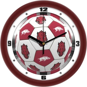 Arkansas Razorbacks Soccer 11.5" Wall Clock with Silent Sweep - Picture 1 of 1
