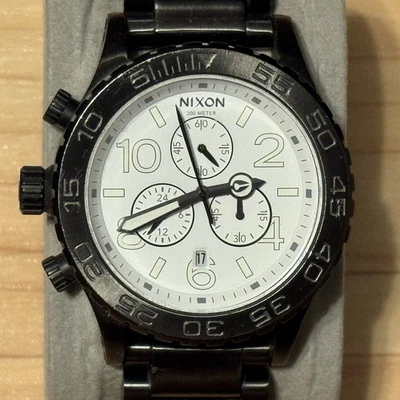Nixon The 42-20 Chrono Minimize Gunmetal Chronograph Men's Analog Watch RUNS - Image 1 of 4