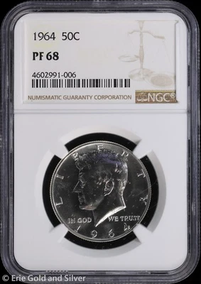 1964 50C Proof Kennedy Silver Half Dollar NGC PR 68 - Image 1 of 4