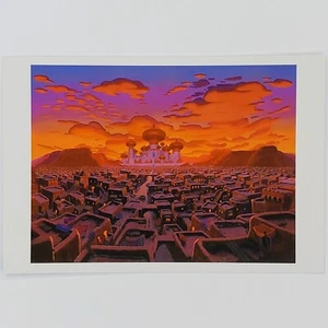 Aladdin Postkarte Agrabah Hintergrund Konzept Kunst von Disney Gouache Drolette - Bild 1 von 2