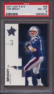 2007 Leaf Rookies & Stars 58 Tom Brady PSA 8 Near Mint-Mint - Picture 1 of 1