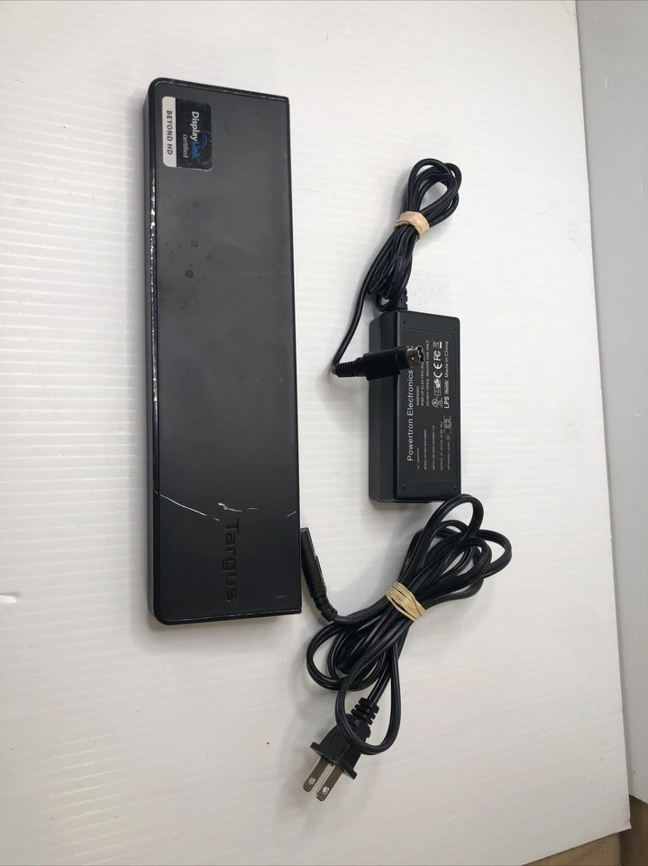 TARGUS DOCKING STATION ACP70USZ HDMI DVI ETHERNET WITH AC ADAPTER USB 3.0 CABLE - Image 1 of 4