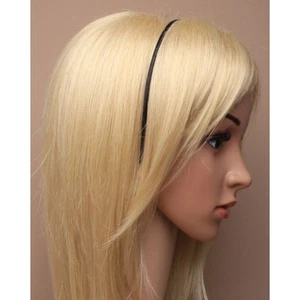 NEW Thin Ribbon Wrapped Black Aliceband Headband Back To School Hair Accessory - Picture 1 of 3