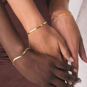 Moda Acero Inoxidable Cadena Serpiente Pulsera para Mujeres Hombres Pulseras Clásicas - Imagen 1 de 20