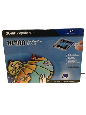 3Com Megahertz 10/100 LAN CardBus PC Card - 3CCFE575CT - Factory Sealed! - Image 1 of 4