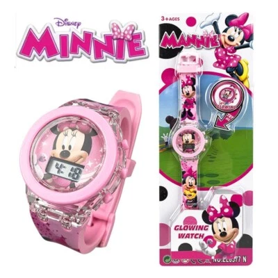 GLOWING WATCH MINNIE MOUSE KIDS GIRL LED ELECTRONIC DIGITAL DISPLAY WATCH TOY - image 1 of 4