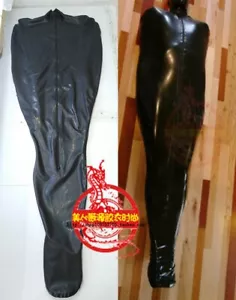 2321 Latex Gummi Schlaftasche vorne Reißverschluss keine Arme Latex Catsuit Sleepnack 0,4 mm - Bild 1 von 3