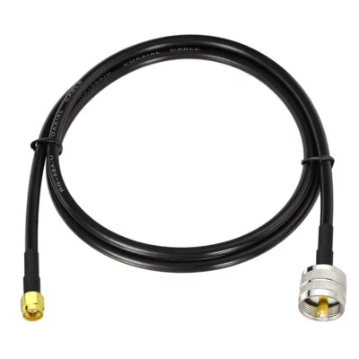SMA Male to UHF PL-259 Male RG58 Coaxial Cable pigtail 1m for Handheld HAM & CB - Image 1 of 4