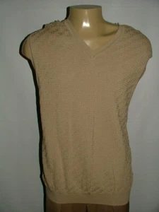NEW WT SETTE PONTI V-NECK VEST SIZE XL 100% COTTON MADE IN INDIA GEOEMTRIC #125 - Picture 1 of 5