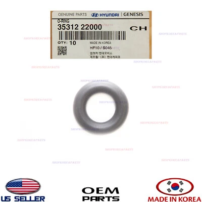 Junta tórica de inyector de combustible genuino 1 pieza OEM HYUNDAI KIA *Ver compatibilidad Foto 1 de 3