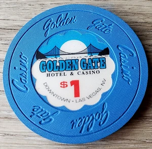 $1 Las Vegas Golden Gate Obsolete Casino Chip - Uncirculated - Picture 1 of 2
