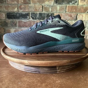 Brooks Ghost 16 Men's 11.5 Cushion Dark Grey Green Road Running Shoes Sneaker - Picture 1 of 24