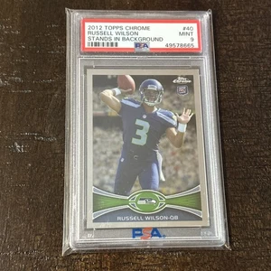 2012 Topps Chrome #40 Russell Wilson RC Stands in Background PSA 9 Seahawks - Bild 1 von 2