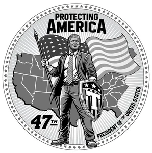Ronda de plata Trump de 1 oz .999 BU MAGA 2024 Trump Protecting America L/E 4500 - Imagen 1 de 3