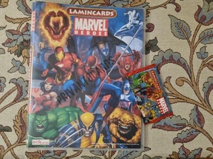 Album Lamincards Edibas Marvel Heros Raccoglitore + Bustina E Campo Di Battaglia - Foto 1 di 6