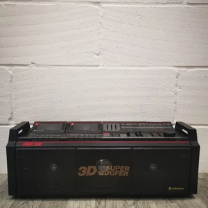 Hitachi Stereo Cassette Recorder - Schwarz - Nur Gerät (TRK-3D8E) *SIEHE... - Bild 1 von 16