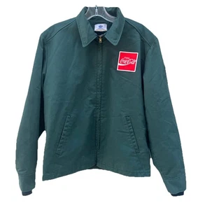 Vintage Coca Cola Men's Jacket 1960’s Green Full Zip Masterliner W Liner Sz 40 M - Picture 1 of 20