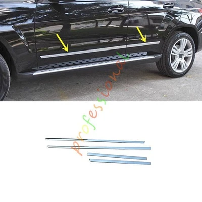 4X For Mercedes-Benz GLE AMG 2016-2019 Silver Body Moldings Strip Door Trim — 第 1/4 张图片