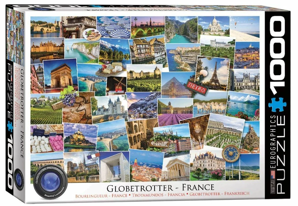 Globetrotter France 1000 Piece Jigsaw Puzzle 680mm x 490mm - Image 1 of 1