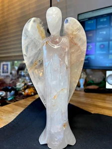 Golden Healer Hämatoid Quartz Jumbo Extra LG Engel Figur Statue Specimen 696 - Bild 1 von 12