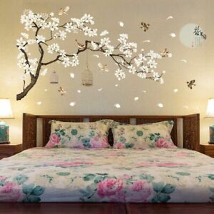Tree Wall Stickers Birds Flower Home Decor Wallpapers DIY Vinyl Rooms Decoration