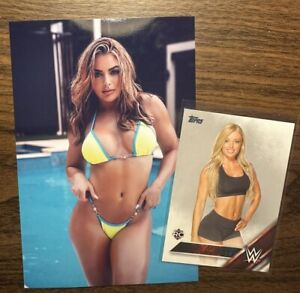 Mandy Rose 2016 Topps WWE Rookie Card #28 RC & 4x6 Sexy Photo NXT AEW ONLYFANS