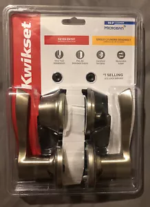 Kwikset Microban keyed entry and single cylinder deadbolt. satin - Picture 1 of 3