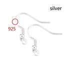 100Pcs Silver Copper Earrings Clasps Hooks Carven 925 Jewelry Findings