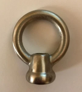 Neu 1 1/2"" Gussmessingschlaufe mit Drahtweg, Satin Nickel Oberfläche 1/8F Wasserhahn (3/8"") - Bild 1 von 3